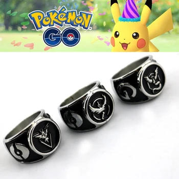 

Game Pokemon Go Cosplay Ring Jewelry Accessory Metal Prop Mystic Valor Instinct