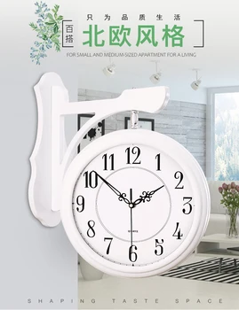 White Silent Double Sided Wall Clock Modern Design Kitchen Nordic Wall Clock Living Room Creative Wandklok Home Decoration
White Silent Double Sided Wall Clock Modern Design Kitchen Nordic Wall Clock Living Room Creative Wandklok Home Decoration