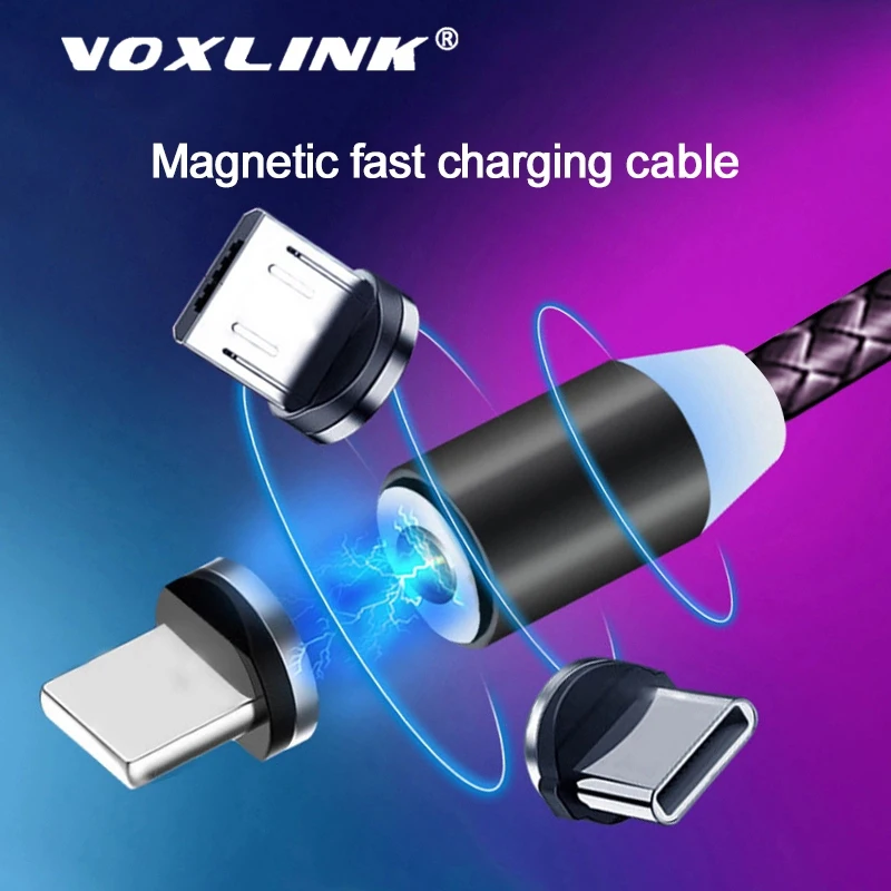 VOXLINK Magnetic USB 3 in 1 Cable for iPhone Xs 8 & USB Type C Cable & Micro USB Nylon Braided for Samsung Xiaomi Huawei USB C
VOXLINK Magnetic USB 3 in 1 Cable for iPhone Xs 8 & USB Type C Cable & Micro USB Nylon Braided for Samsung Xiaomi Huawei USB C