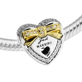 Fits for Pandora Bracelets Wedding Heart Charms with 14K real Gold 100% 925 Sterling Silver Jewelry Beads Free Shipping
Fits for Pandora Bracelets Wedding Heart Charms with 14K real Gold 100% 925 Sterling Silver Jewelry Beads Free Shipping