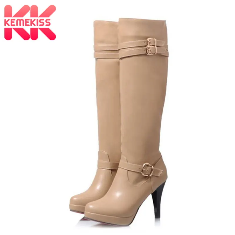 KemeKiss Women Knee High Boots 2020 Fashion Metal Buckle Platform Shoes Women Winter Warm Fur Thin Heels Long Boots Size 33-43
KemeKiss Women Knee High Boots 2020 Fashion Metal Buckle Platform Shoes Women Winter Warm Fur Thin Heels Long Boots Size 33-43