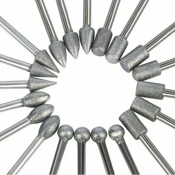 20Pcs 120 Grit Diamond Burr Set Drill Bit For Tool Rotary Grinding Various Sizes
20Pcs 120 Grit Diamond Burr Set Drill Bit For Tool Rotary Grinding Various Sizes