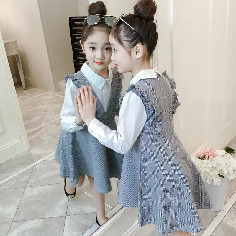 Girls Spring And Autumn Mock Two-Piece Dress 2019 New Style Spring Clothing Children Spring Korean-style College Style Western S
Girls Spring And Autumn Mock Two-Piece Dress 2019 New Style Spring Clothing Children Spring Korean-style College Style Western S
