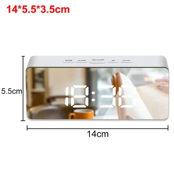 LED Mirror Mini Digital Alarm Clock Table Clock Electronic Clock Digital Clock Temperature Date Display Clock Home Decoration
LED Mirror Mini Digital Alarm Clock Table Clock Electronic Clock Digital Clock Temperature Date Display Clock Home Decoration