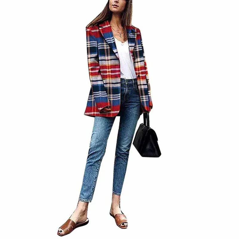 Artificial Woolen Coat Female Winter Popular European and American Women in the Short Paragraph Thick With Tartan Coat
Artificial Woolen Coat Female Winter Popular European and American Women in the Short Paragraph Thick With Tartan Coat