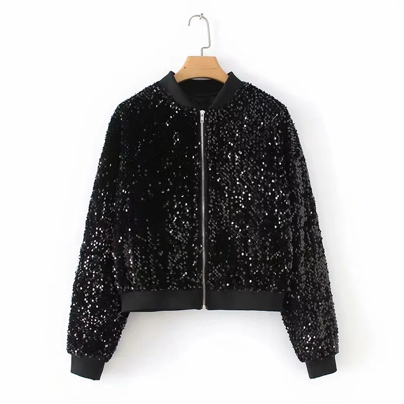 2018 Autumn WOMEN'S Dress New Style Sequin Zip-up Jacket Europe And America Fashion Slim Fit Short Jacket
2018 Autumn WOMEN'S Dress New Style Sequin Zip-up Jacket Europe And America Fashion Slim Fit Short Jacket