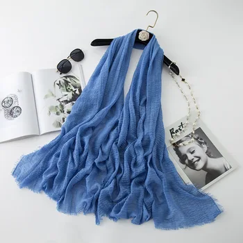 190cm Classic solid color Korean cotton and linen scarf cross-border explosion models rumpled short-shoulder Muslim scarf shawl
190cm Classic solid color Korean cotton and linen scarf cross-border explosion models rumpled short-shoulder Muslim scarf shawl