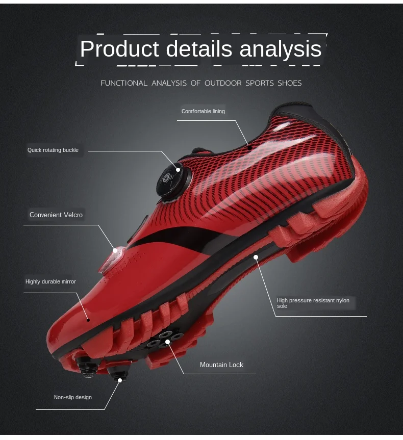 2020 Upline Road Cycling Shoes Men Mtb Shoes Mountain Bike Shoe Ultralight Bicycle Sneakers Self-Locking Professional Breathable