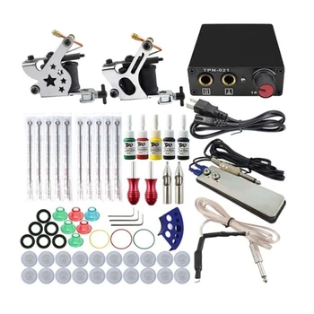 Professional Complete Tattoo Kit Tattoo Machine Set with mini Power Supply 5 Immortal Color Inks 10 Tattoo Needles for Body Art
Professional Complete Tattoo Kit Tattoo Machine Set with mini Power Supply 5 Immortal Color Inks 10 Tattoo Needles for Body Art