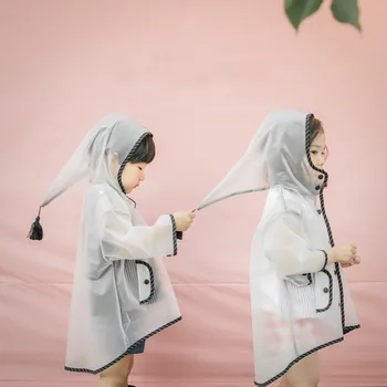 Children Hooded Tassels Transparent Raincoat 15 Silk EVA Raincoat BABY'S Knit Hat clear raincoat poncho hoodie kids raincoat
Children Hooded Tassels Transparent Raincoat 15 Silk EVA Raincoat BABY'S Knit Hat clear raincoat poncho hoodie kids raincoat