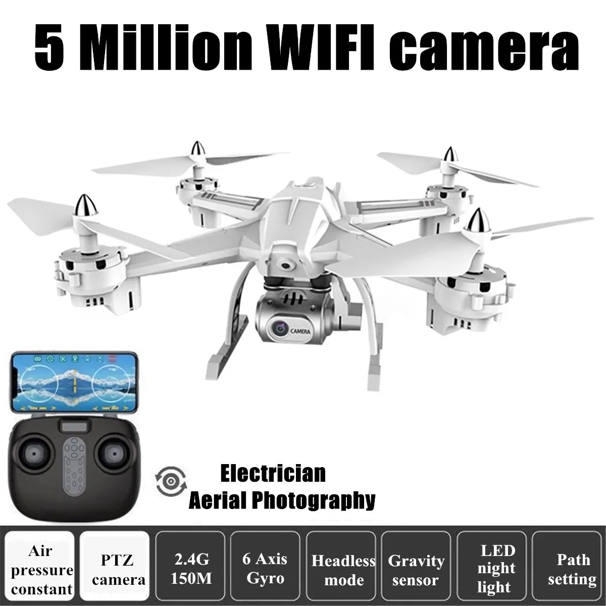 Hot Quadcopter GPS Drone With 1080P HD Dual Camera Wide Angle Anti-shake WIFI FPV RC Drones Professional GPS Follow Me Toys gift
Hot Quadcopter GPS Drone With 1080P HD Dual Camera Wide Angle Anti-shake WIFI FPV RC Drones Professional GPS Follow Me Toys gift