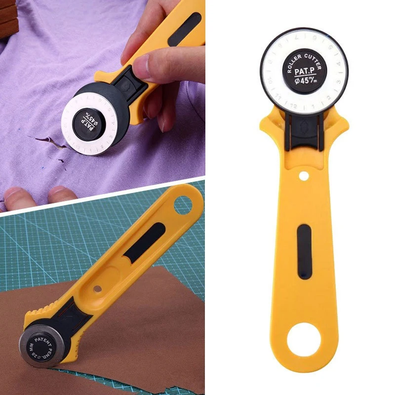 28mm/45mm Stainless Steel Patchwork Roller Wheel Round Knife Cloth Fabric Leather Craft Cutter Manual cloth cutting roller knife
28mm/45mm Stainless Steel Patchwork Roller Wheel Round Knife Cloth Fabric Leather Craft Cutter Manual cloth cutting roller knife