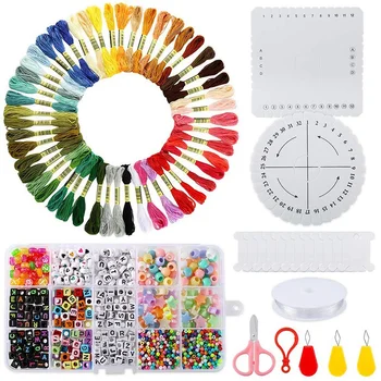 Bracelet Making Beaded Set with 50 Embroidery, 1930 Letter Beads and Friendship Bracelet Weaving Disc, Jewelry Making
Bracelet Making Beaded Set with 50 Embroidery, 1930 Letter Beads and Friendship Bracelet Weaving Disc, Jewelry Making