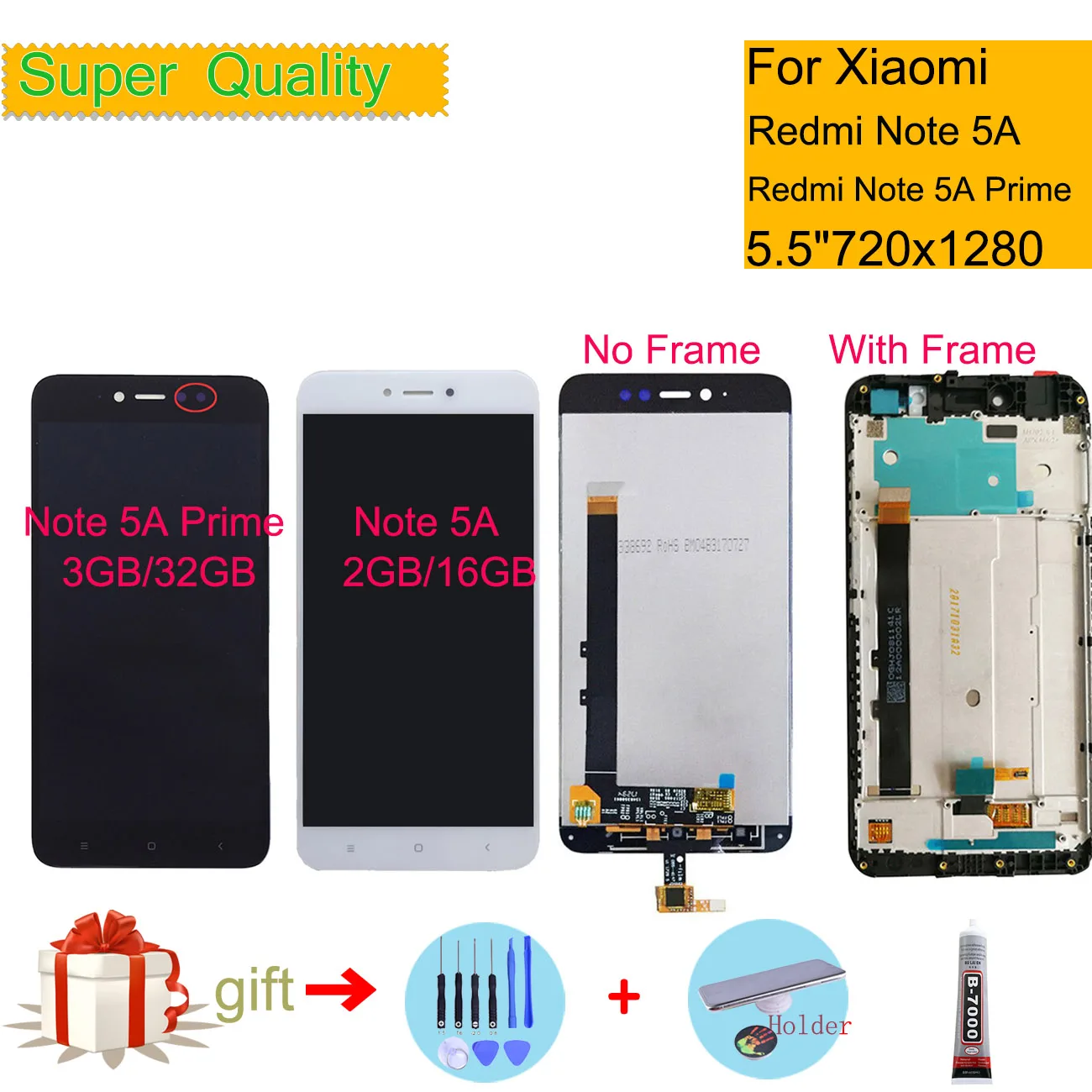 High Quality LCD+Frame For Xiaomi Redmi Note 5A LCD Display Screen For Redmi Note 5A Prime Pantalla monitor LCD Replacement
High Quality LCD+Frame For Xiaomi Redmi Note 5A LCD Display Screen For Redmi Note 5A Prime Pantalla monitor LCD Replacement