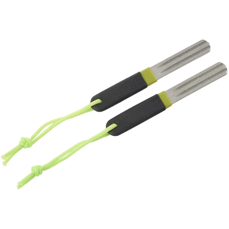2Pcs Double Sided Fishing Hook Stone Sharpening Tool Fishhook Sharpener File Tool Fishing Accessory Fishhook Sharpener Stone