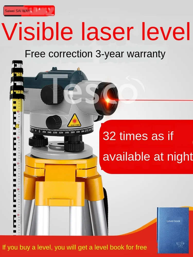 Full Set of Automatic Electronic Leveling High Precision 32 Times Outdoor Level External Works Measurement
Full Set of Automatic Electronic Leveling High Precision 32 Times Outdoor Level External Works Measurement