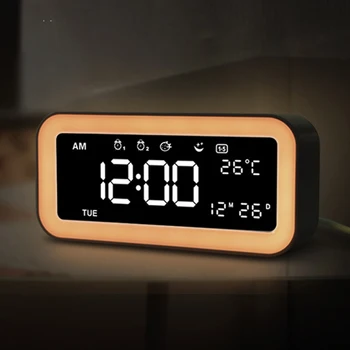 Digital Alarm Clock Mirror Wake Up Lights Decorative Bedroom HD LED Screen Table Clock with Thermometer Snooze Desk Watch
Digital Alarm Clock Mirror Wake Up Lights Decorative Bedroom HD LED Screen Table Clock with Thermometer Snooze Desk Watch