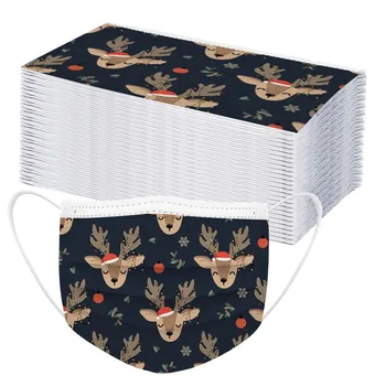 100pcs Adult Christmas Mask Disposable Face Mask 3 Ply Non-woven Ear Loop Elk Printing Mask Mouth Cover Mascarillas Mascarilla
100pcs Adult Christmas Mask Disposable Face Mask 3 Ply Non-woven Ear Loop Elk Printing Mask Mouth Cover Mascarillas Mascarilla