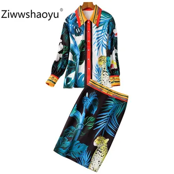 Ziwwshaoyu Spring Summer Designer Two Piece Set Long Sleeve leopard Print Blouse + Pencil Skirt F ashion Women's Clothing
Ziwwshaoyu Spring Summer Designer Two Piece Set Long Sleeve leopard Print Blouse + Pencil Skirt F ashion Women's Clothing
