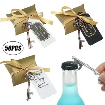 50pcs Metal Key Beer Bottle Opener Wine Ring Keychain Wedding Party Favors Vintage Candy Box Antique Gifts for Guests
50pcs Metal Key Beer Bottle Opener Wine Ring Keychain Wedding Party Favors Vintage Candy Box Antique Gifts for Guests