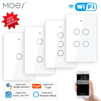 Smart Glass Panel Switch Smart Life/Tuya App Multi-Control Association, Voice Control with Alexa,Google Home,1/2/3/4 Gang
Smart Glass Panel Switch Smart Life/Tuya App Multi-Control Association, Voice Control with Alexa,Google Home,1/2/3/4 Gang