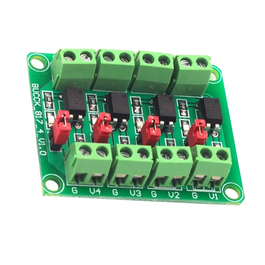 817 Optocoupler 4-way Voltage Isolation Board Voltage Control Switching Module Drive Module Optical Isolation Module
817 Optocoupler 4-way Voltage Isolation Board Voltage Control Switching Module Drive Module Optical Isolation Module