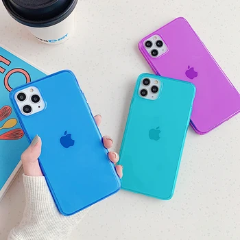 LOVECOM Florescent Solid Color Phone Case For iPhone 11 Pro Max XR XS Max 7 8 Plus X Soft IMD Cute Clear Back Cover Coque Gift
LOVECOM Florescent Solid Color Phone Case For iPhone 11 Pro Max XR XS Max 7 8 Plus X Soft IMD Cute Clear Back Cover Coque Gift