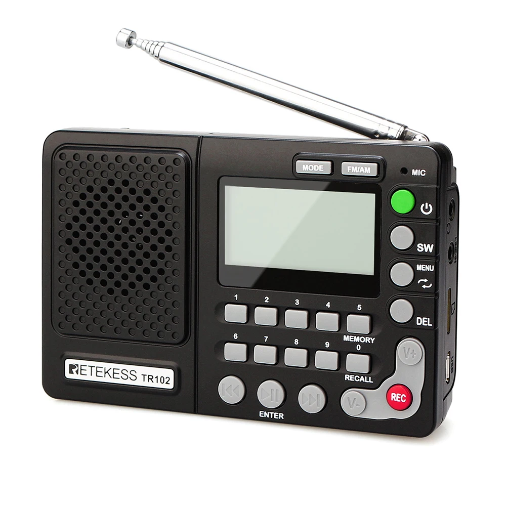 Retekess TR102 FM/AM/SW Portable Radio FM with Sleep Timer Pocket Radio Receiver MP3 Player mini Radio Support TF Card
Retekess TR102 FM/AM/SW Portable Radio FM with Sleep Timer Pocket Radio Receiver MP3 Player mini Radio Support TF Card