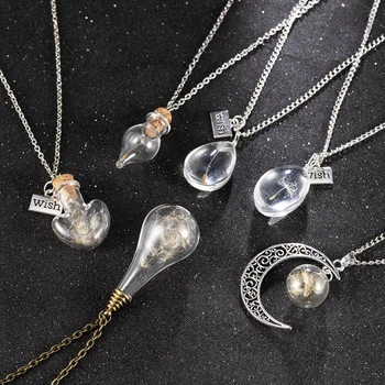 Wish Glass Bottle Real Dandelion Seeds endant Necklace Lucky Locket Jewelry For Women Friend
Wish Glass Bottle Real Dandelion Seeds endant Necklace Lucky Locket Jewelry For Women Friend