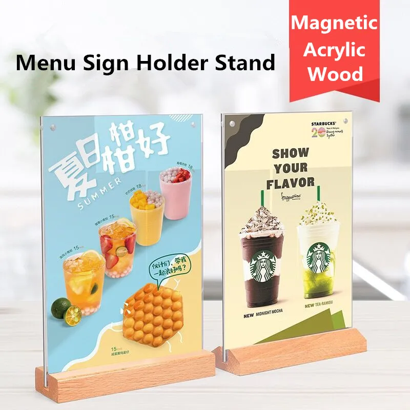 A4 Tabletop Wooden Menu Sign Holder Board Counter Display Stands Photo Poster Frame Equipment For Restaurants Stores 8.5x11
A4 Tabletop Wooden Menu Sign Holder Board Counter Display Stands Photo Poster Frame Equipment For Restaurants Stores 8.5x11