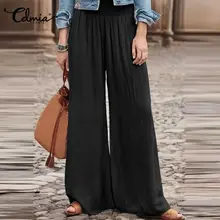 Women Slack Elegant Wide Leg Pants 2022 Celmia Smocking High Waist Casual Loose Pleated Office Street Solid Color Long Trousers
Women Slack Elegant Wide Leg Pants 2022 Celmia Smocking High Waist Casual Loose Pleated Office Street Solid Color Long Trousers