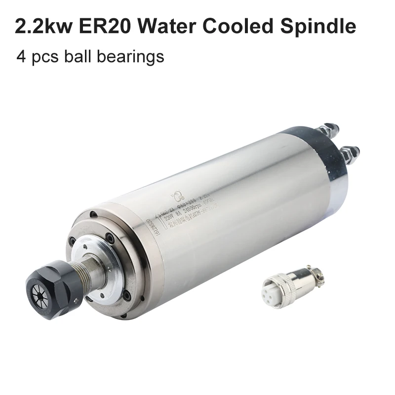 HQD CNC Spindle Motor 2.2KW ER20 4pcs Bearing 220V 380V CNC Milling Water-Cooled Spindle Woodworking Router Engraving
HQD CNC Spindle Motor 2.2KW ER20 4pcs Bearing 220V 380V CNC Milling Water-Cooled Spindle Woodworking Router Engraving