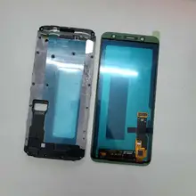 Ensemble écran tactile LCD, avec boîtier, cadre avant et ruban adhésif, pour SAMSUNG Galaxy J6 2018 J600 J600F J600Y=