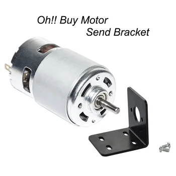 775 DC 12V 24V Brush Motor High Speed 5000/10000/12000rpm Gift Bracket CW&CCW Mini Brush Motor with Bearing for DIY Driver Parts
775 DC 12V 24V Brush Motor High Speed 5000/10000/12000rpm Gift Bracket CW&CCW Mini Brush Motor with Bearing for DIY Driver Parts