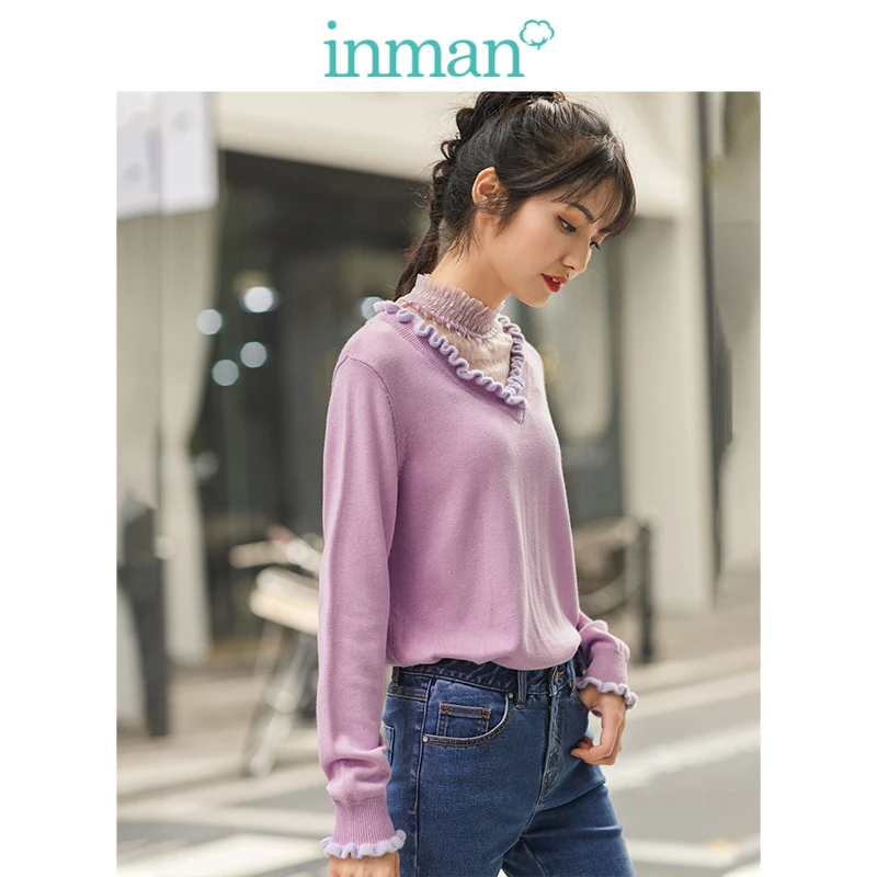 INMAN 2019 Autumn New Arrival Lace Stand up Collar Contrast Color Agaric Lace Lady Elegant Fake Two Pieces Women Pullover
INMAN 2019 Autumn New Arrival Lace Stand up Collar Contrast Color Agaric Lace Lady Elegant Fake Two Pieces Women Pullover
