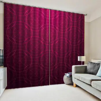 Custom 3d Curtain Connected Red Circle HD Digital Print 3d Beautiful Blackout Curtains
Custom 3d Curtain Connected Red Circle HD Digital Print 3d Beautiful Blackout Curtains