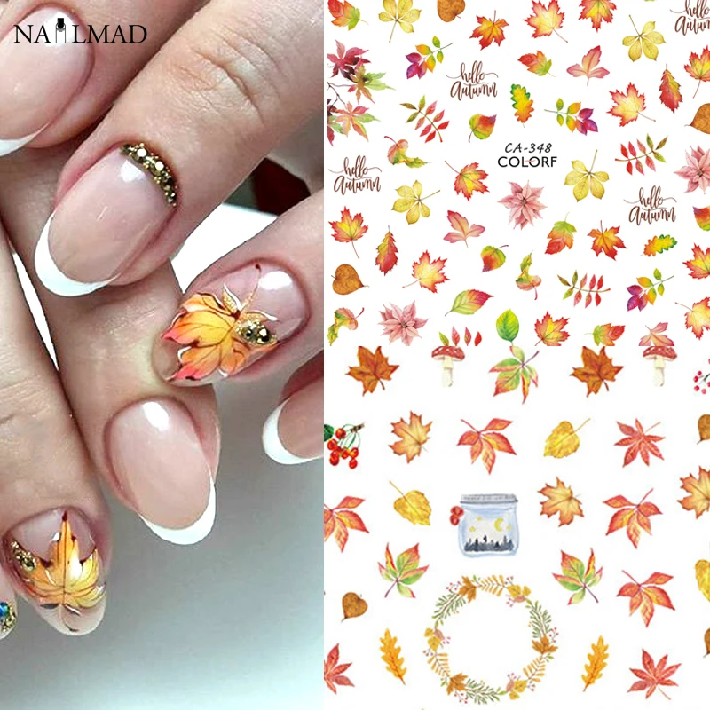 1 Sheet Nail Art 3D Decals Maple Leaves Autumn Theme Nail Sliders Decor Tips Leaf Sticker For Nail Art
1 Sheet Nail Art 3D Decals Maple Leaves Autumn Theme Nail Sliders Decor Tips Leaf Sticker For Nail Art