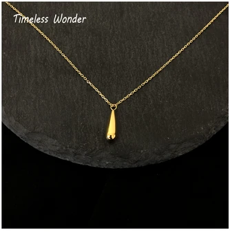 Timeless Wonder Titanium Geo Raindrop Charm Choker Necklace Women Stainless Steel Jewelry Gothic Boho Ins Top Trendy Cute 1413 
Timeless Wonder Titanium Geo Raindrop Charm Choker Necklace Women Stainless Steel Jewelry Gothic Boho Ins Top Trendy Cute 1413
