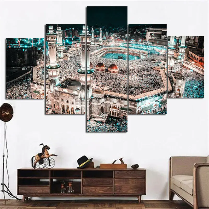 No Framed Holy Places Of Islam 5 Pcs Canvas Picture Print Wall Art Canvas Painting Wall Decor for Living Room
No Framed Holy Places Of Islam 5 Pcs Canvas Picture Print Wall Art Canvas Painting Wall Decor for Living Room