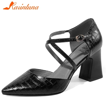 Karinluna Fashion 2020 Large Size 43 Cow Leather Square Heels Shoes Woman Sandals Buckle Strap Pointed Toe Elegant Sandals
Karinluna Fashion 2020 Large Size 43 Cow Leather Square Heels Shoes Woman Sandals Buckle Strap Pointed Toe Elegant Sandals