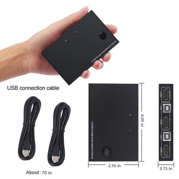 HDMI KVM Switch Video Switcher Splitter Computers One Keyboard Mouse HD Monitor Support Wireless Keyboard Connections HUD 4K
HDMI KVM Switch Video Switcher Splitter Computers One Keyboard Mouse HD Monitor Support Wireless Keyboard Connections HUD 4K