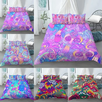 Mushroom Duvet Cover Set Trippy Swirls Eyes Dreamlike Decorative 2/3 Piece Bedding Set Duvet Cover with 1/2 Pillow Shams 
Mushroom Duvet Cover Set Trippy Swirls Eyes Dreamlike Decorative 2/3 Piece Bedding Set Duvet Cover with 1/2 Pillow Shams