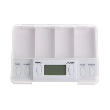 Pills Reminder Medicine Alarm Timer Electronic Box Case Organizer 4 Grids 
Pills Reminder Medicine Alarm Timer Electronic Box Case Organizer 4 Grids