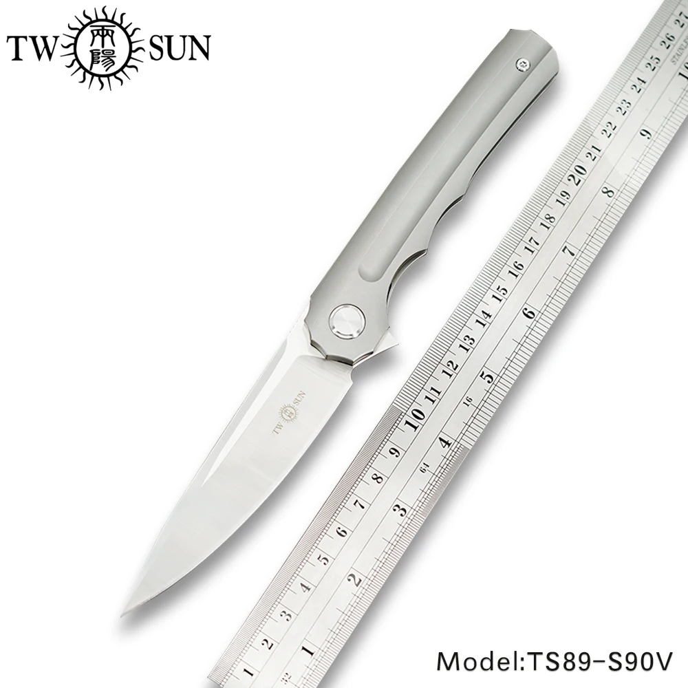 TWOSUN S90V blade folding Pocket Knife tactical Knife hunting knives survival tool EDC TC4 Titanium Ball Bearing Fast Open TS89
TWOSUN S90V blade folding Pocket Knife tactical Knife hunting knives survival tool EDC TC4 Titanium Ball Bearing Fast Open TS89