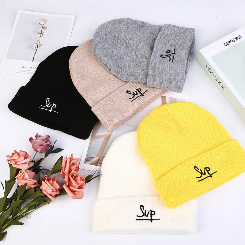 New autumn winter knitted unisex letters embroidery multiple color options roll edge street trend artistic warm beanies hats
New autumn winter knitted unisex letters embroidery multiple color options roll edge street trend artistic warm beanies hats