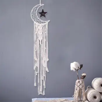 Moon Star Tapestry Macrame Nordic Wall Hanging Hand-woven Tapestry Dreamcatcher Pendant For Home Bedroom Decoration
Moon Star Tapestry Macrame Nordic Wall Hanging Hand-woven Tapestry Dreamcatcher Pendant For Home Bedroom Decoration