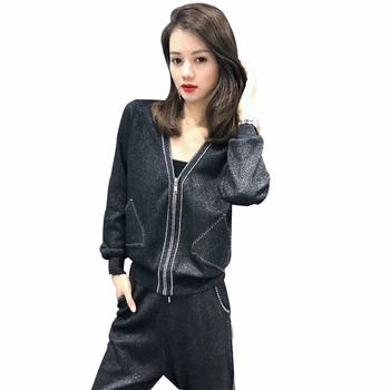 Rlyaeiz 2019 Autumn Winter 2 Piece Set Women Europe Style Fashion Casual Zipper V-neck Knitting Pullover + Pants Tracksuit Sets
Rlyaeiz 2019 Autumn Winter 2 Piece Set Women Europe Style Fashion Casual Zipper V-neck Knitting Pullover + Pants Tracksuit Sets