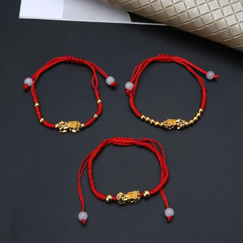 Chinese Feng Shui Gold Pi Xiu Kabbalah Red String Bracelet Evil Eye Protection U50C
Chinese Feng Shui Gold Pi Xiu Kabbalah Red String Bracelet Evil Eye Protection U50C