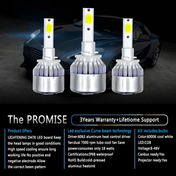 2PCS 6000K Car LED Headlight 6000K Color Temperature Bulbs Full Sealed Waterproof 200m Light Range Fit for 880 881 H27 H8 H9 H11
2PCS 6000K Car LED Headlight 6000K Color Temperature Bulbs Full Sealed Waterproof 200m Light Range Fit for 880 881 H27 H8 H9 H11