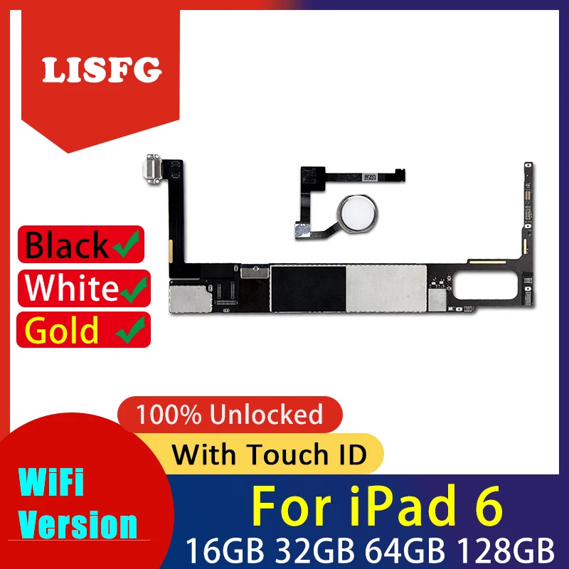 Free iCloud For ipad 6 Air 2 Motherboard with Full Chips,Disassemble Wifi Version For ipad 6/Air2 Logic Main Board With Touch ID
Free iCloud For ipad 6 Air 2 Motherboard with Full Chips,Disassemble Wifi Version For ipad 6/Air2 Logic Main Board With Touch ID